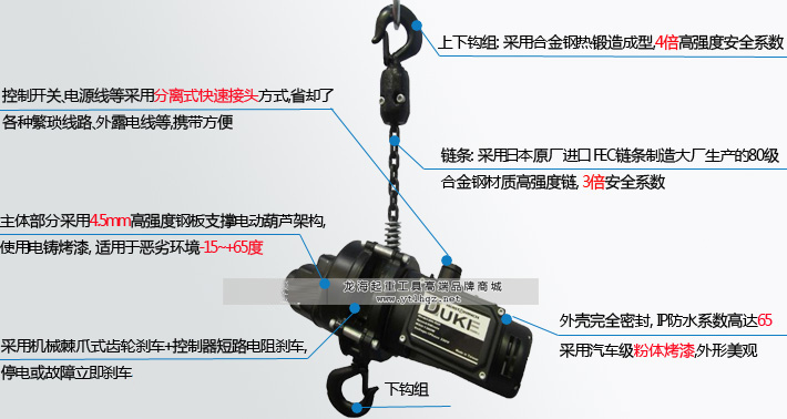 DH-500舞臺環鏈電動葫蘆優勢詳解圖